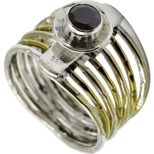 Lovegem Genuine Garnet RING 925 Sterling Silver,Size: 8.5, AR2942