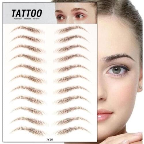 Makeup Eyelashes Waterproof Natural Fake Eyebrow Sticker Hair Like Eyebrows Cosmetics Eyebrow Tattoo Sticker Long Lasting