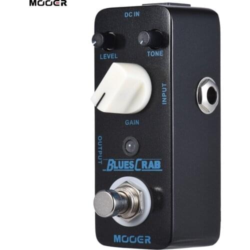 MOOER BLUES CRAB Blues Overdrive Guitar Effect Pedal True Bypass Full Metal Shell
