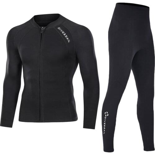 2MM Men Neoprene Wetsuit Jackets Pants Scuba Diving Suit Surfing Snorkeling Underwater Fishing Spearfishing Kitesurf Equipment