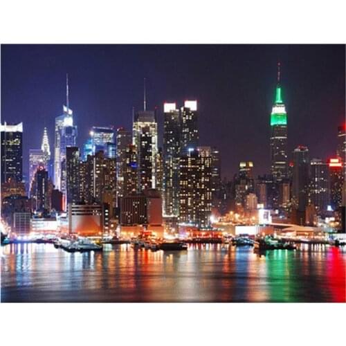 New York City Night Full Square/round Drill 5D Diy Diamond Painting the USA 3D Diamond Embroidery Cross Stitch Home Decor Gift