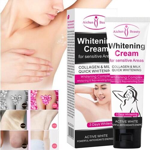 3Days Armpit Whitening Cream Skin Lightening Bleaching Cream For Underarm Dark Skin Legs Knees Whitening Intimate Body Lotion