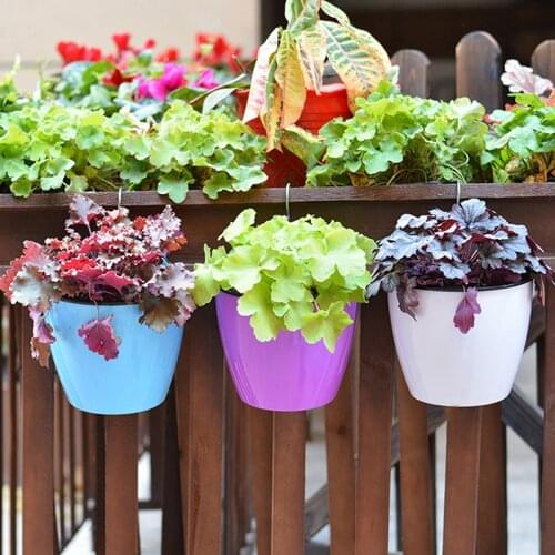 Hanging Basket Plant Storage Holder Lazy Flower Pot Creative Garden Wall Hanging Multi-basin Automatic Water Absorption