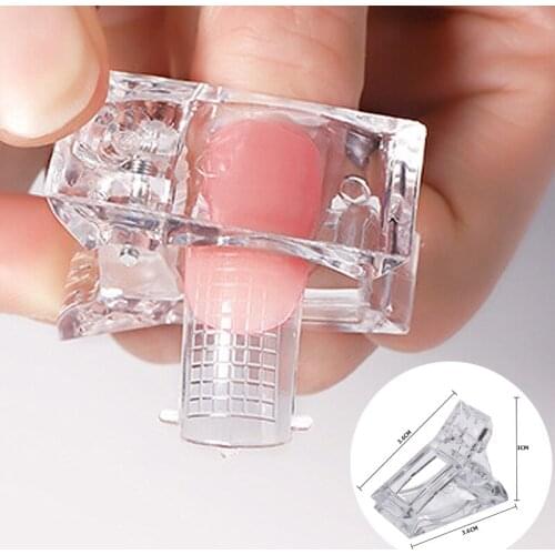 5pcs/10pcs Nail Art Extension Auxiliary Stereotype Transparent Clip DIY Nail Art Nail Piece Fixed Decoration Repair Tool