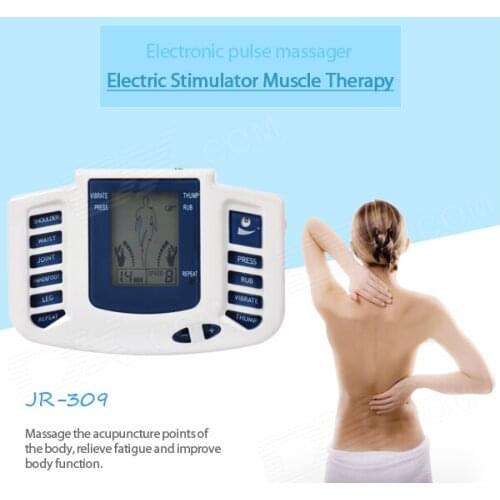 50pcs/lot JR-309 Health Care Electrical Stimulator Full Body Relax Muscle Therapy Massager,Pulse tens Acupuncture