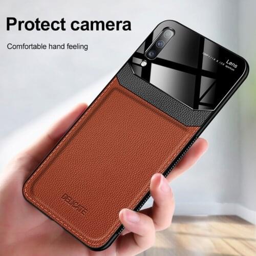 For Samsung A50 A70 case Luxury Shockproof soft bumper leather case coque For Samsung A30 A20 A10 cover case shell fundas capa