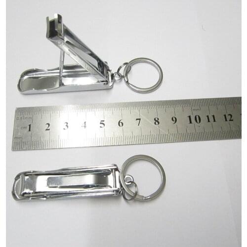 Gadget Fold Toe Clipper EDC Toenail Keychain key Nail ring Manicure Pedicure Foldable Tool Cutter Scissor Trimmer Fingernail