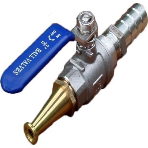 Water Gun Sprinkler 304 Stainless Steel Ball Valve Switch Brass Household Fire Sprinkler High Pressure Car Wash Sprinkler