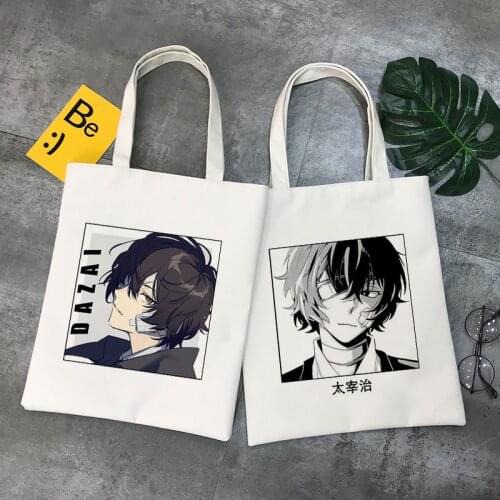 Japan Anime Bungou Stray Dogs Chuuya Nakahara Osamu Dazai Handbags Shoulder Bags Casual Shopping Girls Handbag Women Canvas Bag