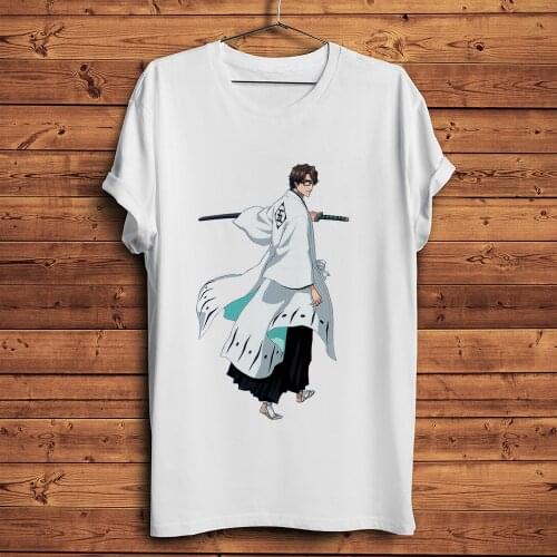 BLEACH Gotei 13 Aizen Sousuke funny anime t shirt men summer white casual tshirt unisex short sleeve japan manga streetwear tee