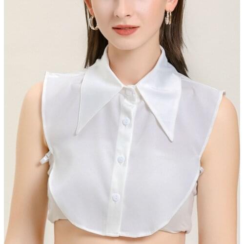 Women Chiffon Detachable Collars Removable Fake Collars for Mens Blouse Half Shirt Vestido Faux Cols False Collar Nep Kraagie