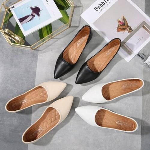 Top Quality Ladies Flats Soft Comfortable PU Oxford Shoes for Women Pointed Toe Flats Women Loafers OL Office Shoes Size 36-42