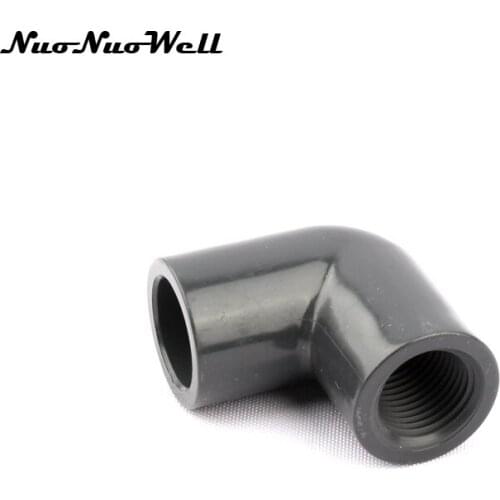 1pcs NuoNuoWell PVC ANSI 1/2" Thread 90 Degree Elbow Pipe Connector Hose Adapter Garden Irrigation Watering Fish Tank Fittings