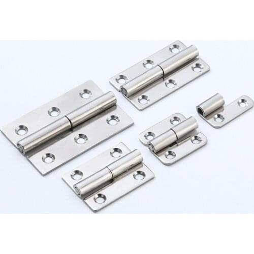 2Pcs Stainless Steel 304 Hinge Detachable Bathroom Kitchen Cabinet Door Folding Flat Open Hardware Electric Cabinet Hinge