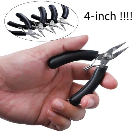 4" Mini Model Plier Wire Cutter Pliers Diagonal Nipper Nose Pliers Cable Snip Electrical Cutting Pliers Repair Nipper Hand Tools