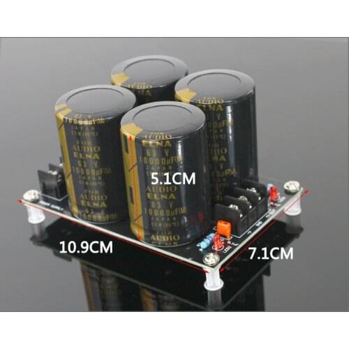 50A Amplifier Rectifier Filter Dual Power Supply Board For LM3886 / TDA7293 Power amplifier board 10000uF 63V