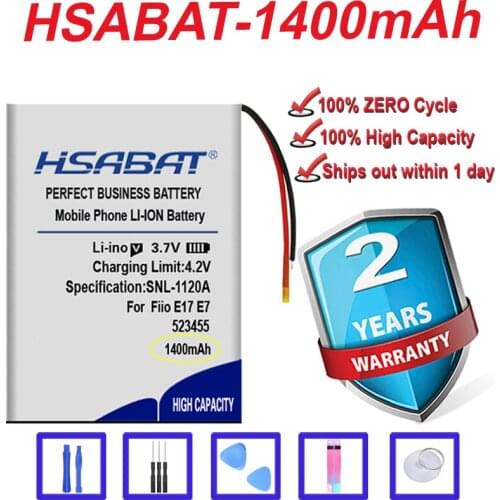 Top Brand 100% New 1400mAh 523455 Battery for FIIO E17 E7 Headphone Amplifier in stock