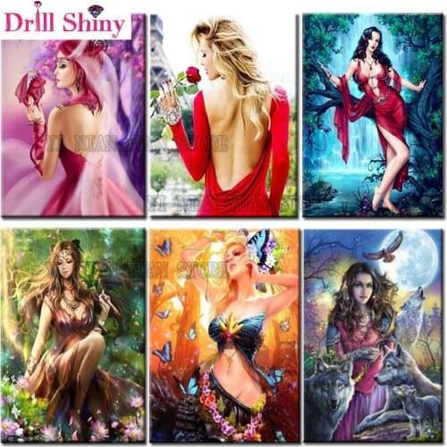 5D DIY Diamond Embroidery Girl Diamond Painting Cross Stitch Kits angels Rhinestone Mosaic sale Art Home Decor Christmas gift