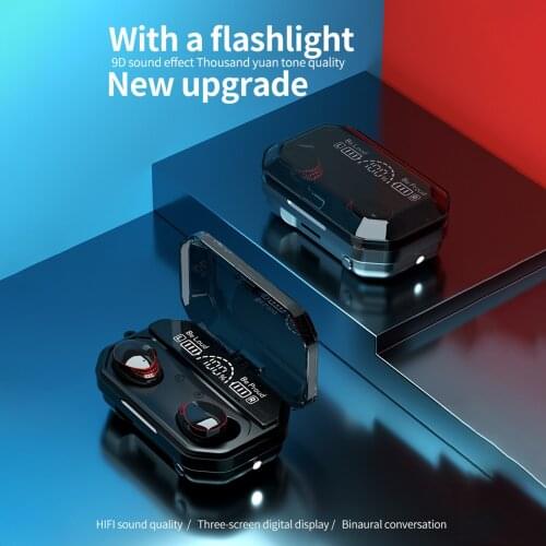 Docooler A18 BT5.1 Wireless Earphone HiFi Sound Stereo Music Headphone IPX7 Waterproof Noise Reduction w/ Mic Digital Display