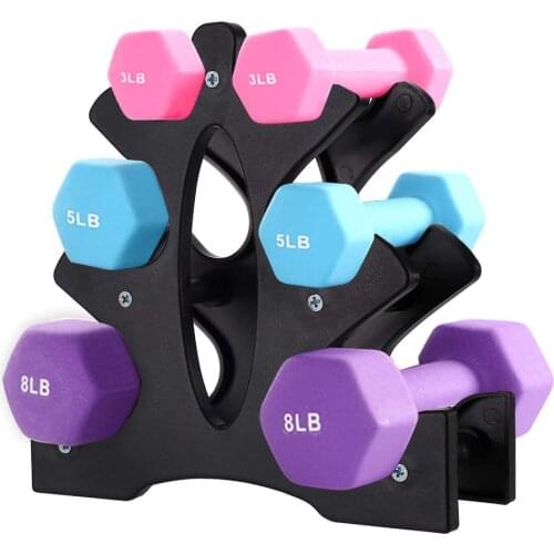 Home Dumbbell Bracket 3-Tier Dumbbell Storage Rack Weightlifting Holder Triangle Small Leaves Gym Fitness Equipment accessories