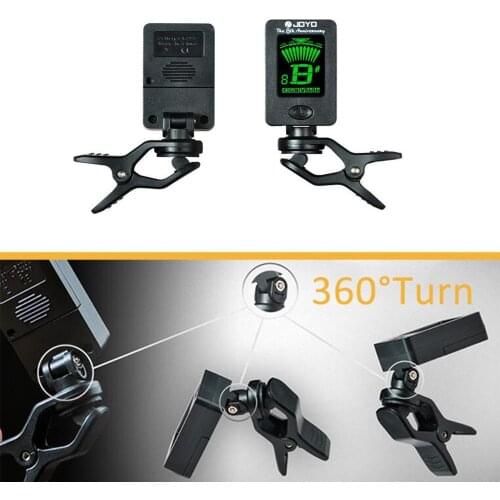 JOYO JT-01 LCD Clip-on Guitar Tuner Bass Tuner Violin Tuner Ukuele Chromatic Universal 360 Degree Rotatable Sensitive