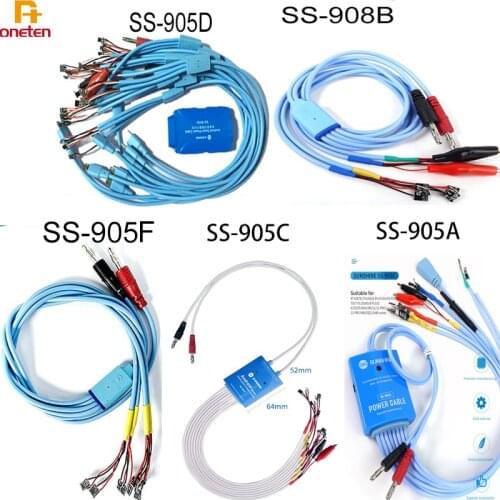 Sunshine SS-905D 905A 905B Power Line For iPhone 12 11 Pro Max Xsmax XS XR X 8P Huawei Samsung Xiaomi Supply Control Test Cable