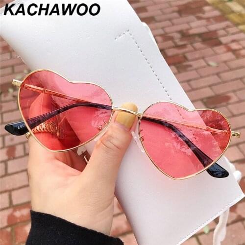Kachawoo polarized sunglasses metal frame pink purple fashion eyeglasses men women unisex accessories party gifts item cheap hot