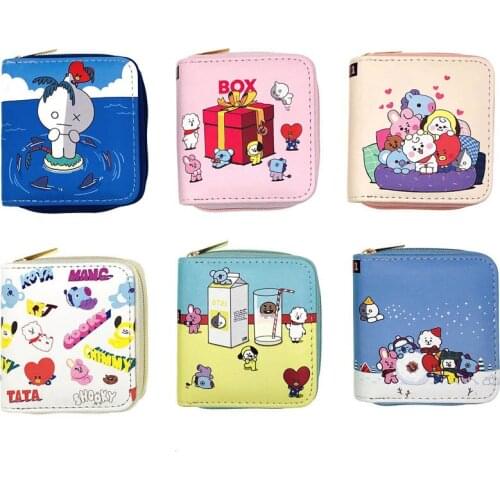 KANDRA Cartoon Anime Short Wallet Japan Fashion Cute Girl Wallet Zipper Coin Purse Money Bag Card Holder Gifts Wholesale