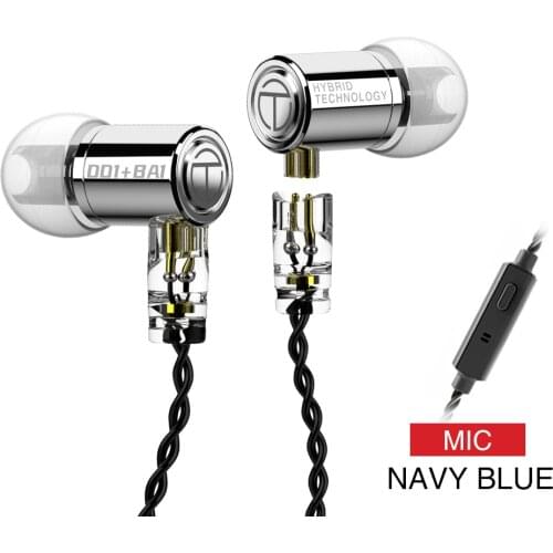 TRN M10 Wired In-ear Monitor Headphones DIY Earphones 1BA+1DD Hybrid Dynamic HIFI Earbuds Bass Running Sport Earphone With 3.5mm