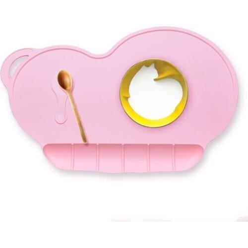 Hot Toddler Silicone Placemat Non-slip Food Catching Baby Tray Soft Microwave Dishwasher Safe for Kids Tableware Kitchen Mats