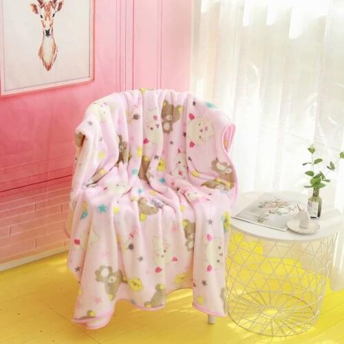 Cute Kawaii Lazy Bear Plush Toy Soft And Comfortable Flannel Blanket Pillowcase Household Good For Girlfriend High-Quality Gifts