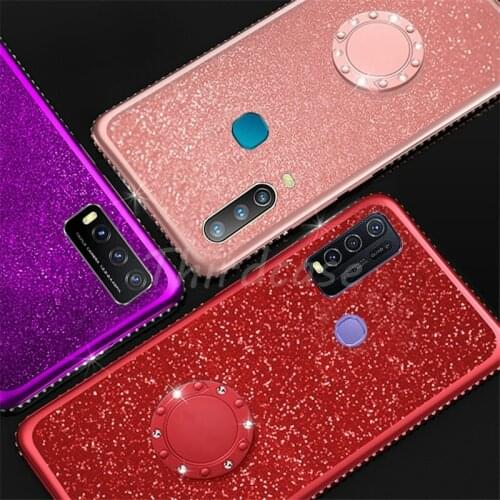 Soft Glitter Silicone Case for Vivo Y12S Y11S Y20i Y20S Y30 Y50 Bling Diamond Tpu Cover Vivo V20 Pro V17 Russia X60 Pro Bumper