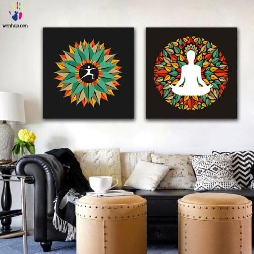 DIY colorings pictures by numbers with colors Yoga totem illustration picture drawing painting by numbers framed