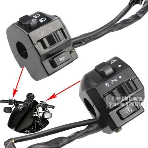 Motorcycle ATV Handlebar Switch Assembly Refitted Handlebar Switch And Handlebart With Throttle Wrench Controller General