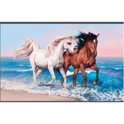 Custom photo wallpapers 3d wall murals wallpaper Couples steed paintings TV wall papers for living room decor