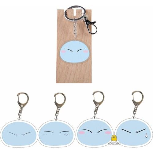 Tensei shitara Slime Rimuru Tempest Acrylic Figure Keychains Datta Ken Reincarnated as a Slime Key Rings Pendants Cosers Gift