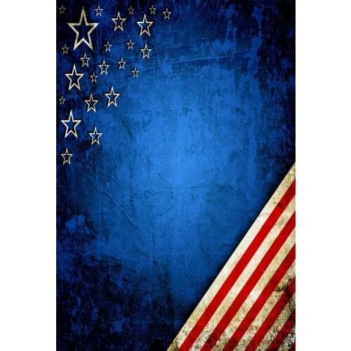 VinylBDS American Flag Backdrop Independence Day Baby Background Blue Photography Backdrops Little Man Party Photo For Studio