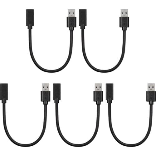 20cm /8inch USB 3.0 Model A to C Female Data Adapter Cable Fast Transmission More Convenient USB to USB Adapters Black