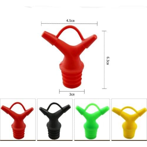 600pcs Soy Oil Bottle Silicone Double Mouth Bottle Stopper Wine Sauce Pour Liquid Nozzle Kitchen Accessories SN1328