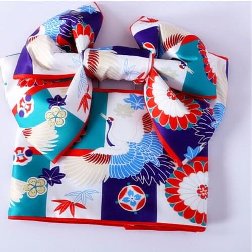 Japanese Style Kimono Belt Bow-knot Haori Obi Shaped Yukata Accessories Kanagawa Costume Multi-patterns Butterfly Cotton Robe