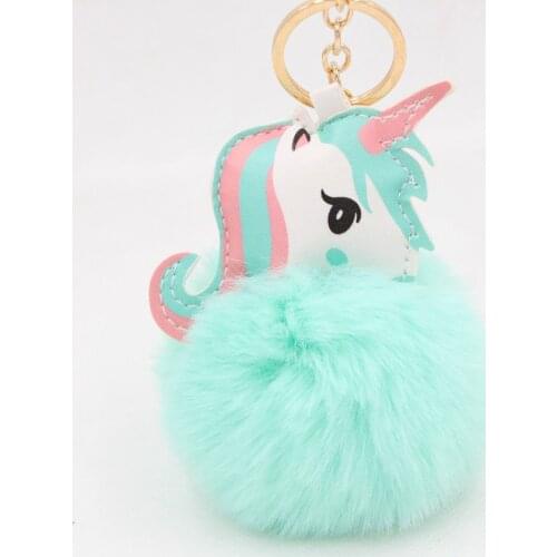 Fashion Key Chain Owl Fox Rhinestone Jewelry Unicorn Keychain for Women Girls Bag Cellphone Car Decoration