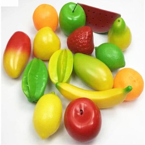 DIY Art Crafts Mix Decorative Artificia Fake Fruits Kids Cognitive Teaching Aids Fruit EVA Plastic Shop Display