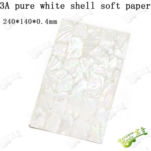 3A Imported New Zealand Abalone White Shell Decorative Soft Paper Guitar Surface Decoration Self-adhesive Guitar Accessories