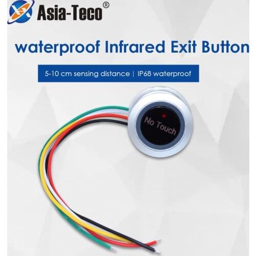 Infrared Sensor Exit Button IP68 Waterproof Stainless Steel Access Control System Contactless Exit Button Switch