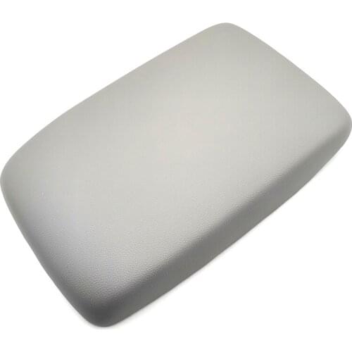 Car Center Armrest Console Lid Cover PU Leather Gray For Toyota Highlander 2008-2013 58905-0E040-C0