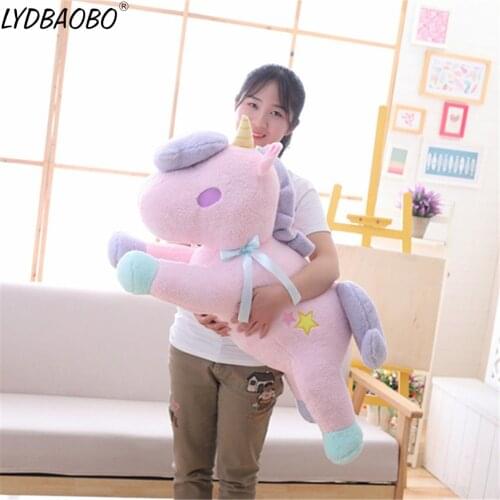 1PC 25/55CM Kawaii Unicorn Stuffed Plush Doll Lovely Unicorn Animal Toy Baby Soft Sleeping Pillow Children Kid Birthday Gift Toy