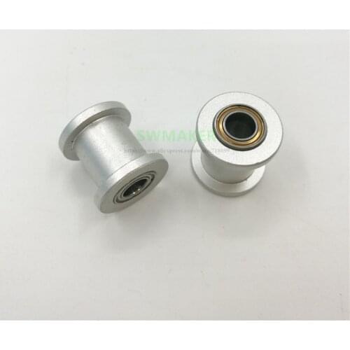 2pcs Replicator Z18 metal aluminum Idler Pulley RP Z18 Bore 5mm 3D printer parts accessories 10mm width timing belt