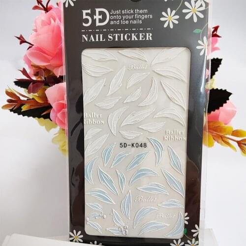 New 5D Nail Sticker Anaglyph Effect Sexy Ballet Ribbon Petals Nail Art Decorations Nailart Self Adhesive Manicure Accessories