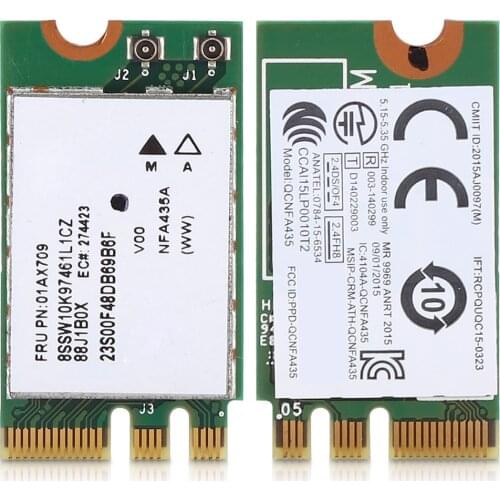 Fit for Lenovo dedicated QCNFA435 NGFF/M.2 2.4G+5G dual-band wireless network card With original special part number FRU:01AX709