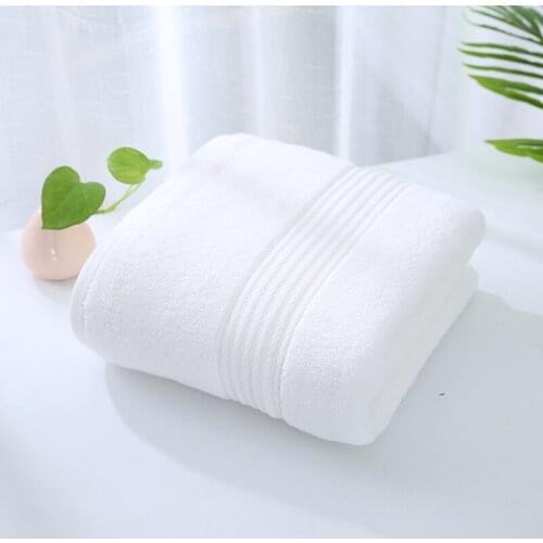 Simple Solid Color Pure Cotton Thickened 80x150cm Bath Towels Travel Beach Gym Massage Blanket Absorbent Non-slip Soft Washcloth